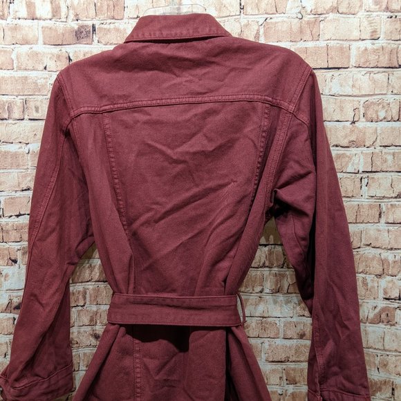 Naked Wardrobe Long Jean Jacket Dress with Belt Small - Picture 10 of 13